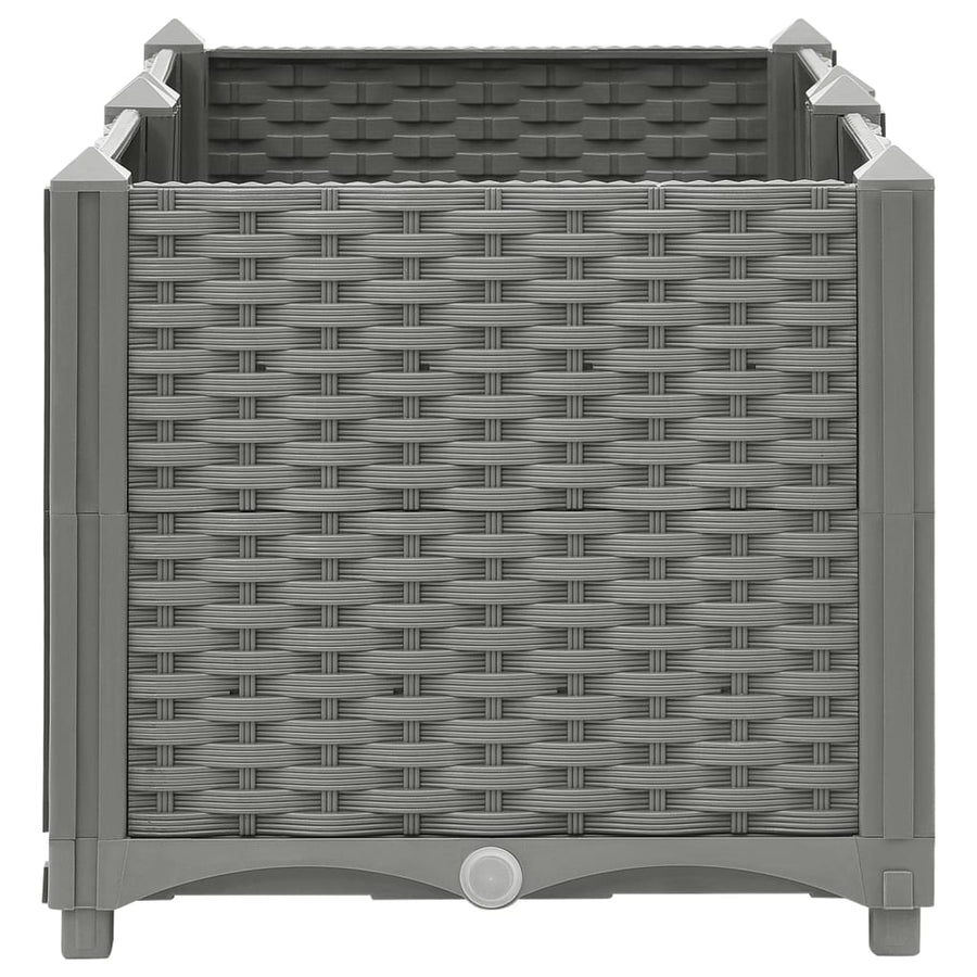 Plantenbak Verhoogd Polypropeen 80 x 40 x 38 cm Lichtgrijs