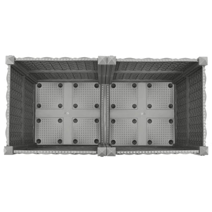 Plantenbak Verhoogd Polypropeen 80 x 40 x 38 cm Lichtgrijs