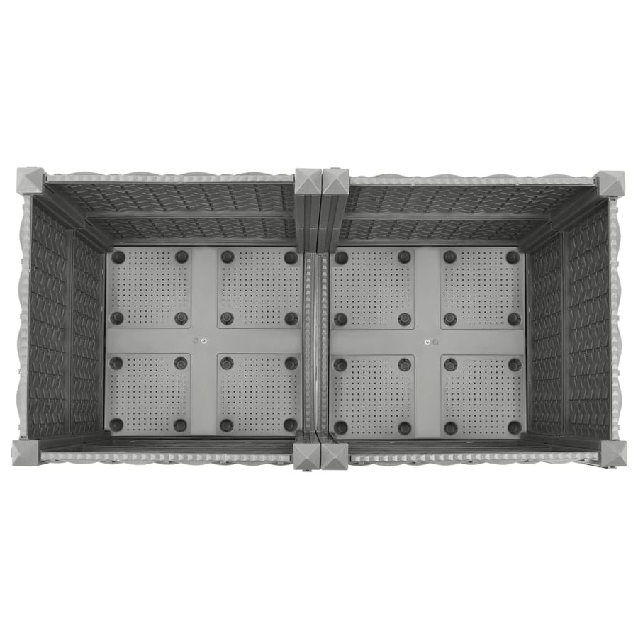 Plantenbak Verhoogd Polypropeen 80 x 40 x 38 cm Lichtgrijs