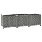 Raised planter 120x40x38 cm polypropylene