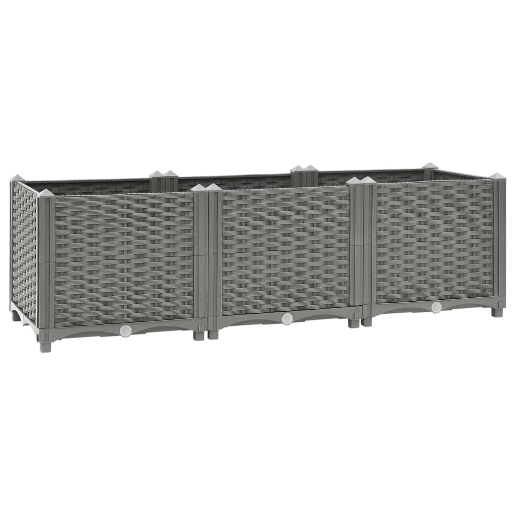 Plantenbak Verhoogd Polypropeen 120 x 40 x 38 cm Lichtgrijs