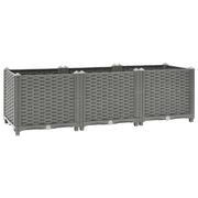 Plantenbak verhoogd 120x40x38 cm lichtgrijs polypropeen