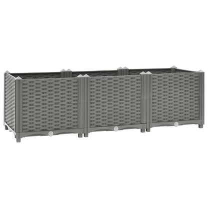 Plantenbak Verhoogd Polypropeen 120 x 40 x 38 cm Lichtgrijs