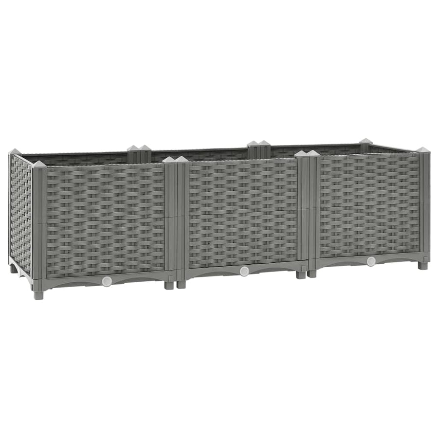 Plantenbak Verhoogd Polypropeen 120 x 40 x 38 cm Lichtgrijs