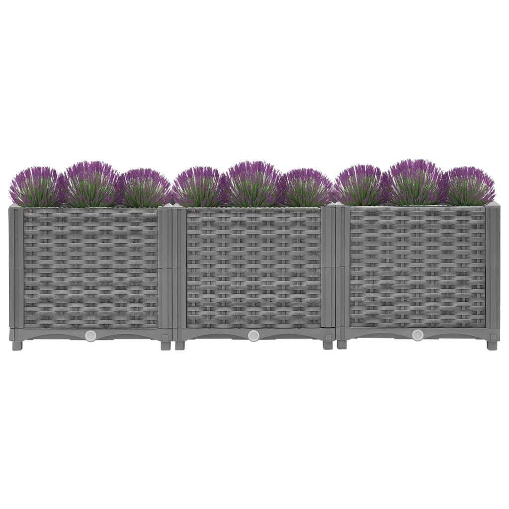Plantenbak Verhoogd Polypropeen 120 x 40 x 38 cm Lichtgrijs