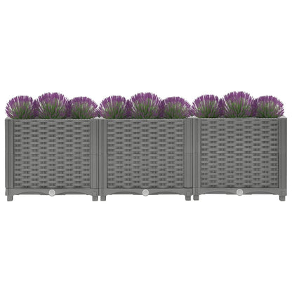 Plantenbak Verhoogd Polypropeen 120 x 40 x 38 cm Lichtgrijs
