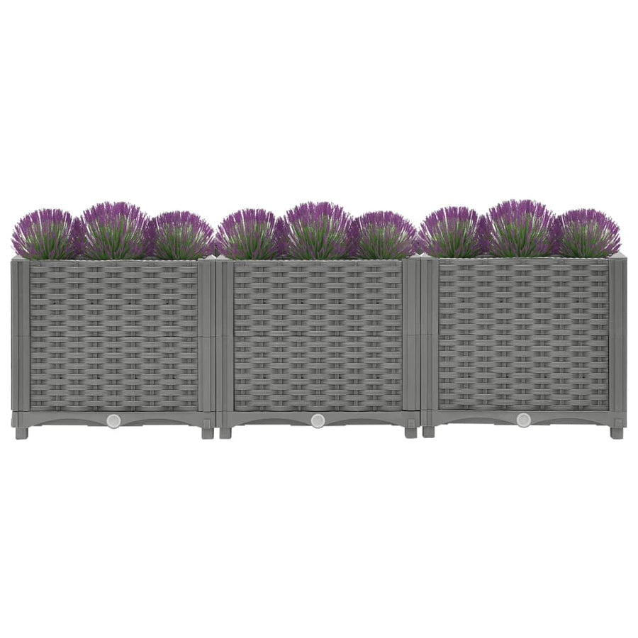 Plantenbak Verhoogd Polypropeen 120 x 40 x 38 cm Lichtgrijs