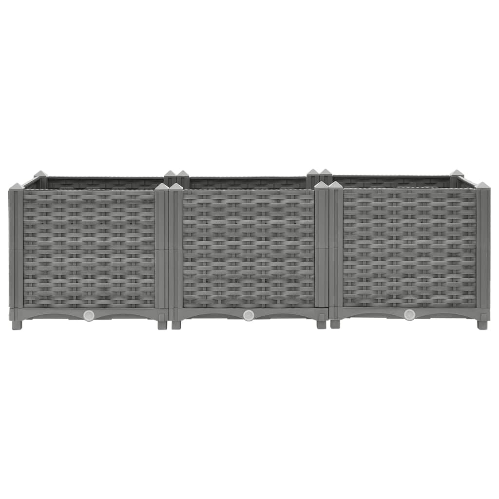 Plantenbak Verhoogd Polypropeen 120 x 40 x 38 cm Lichtgrijs