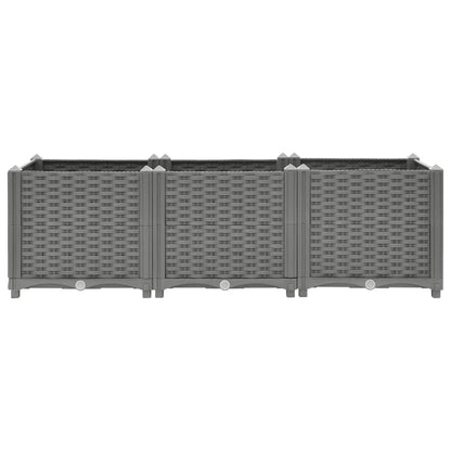 Plantenbak Verhoogd Polypropeen 120 x 40 x 38 cm Lichtgrijs