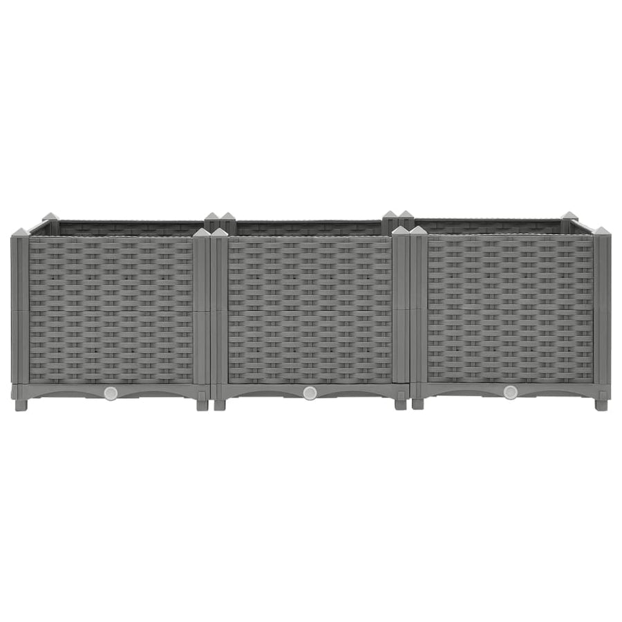 Plantenbak Verhoogd Polypropeen 120 x 40 x 38 cm Lichtgrijs
