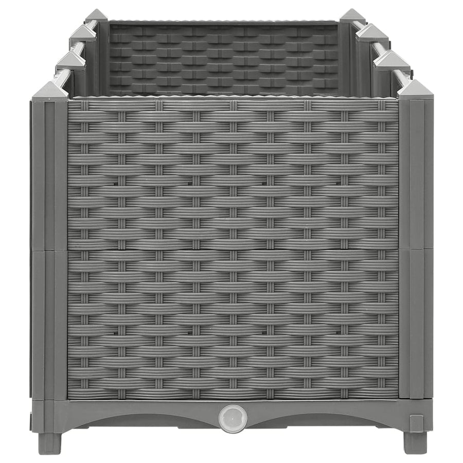 Plantenbak Verhoogd Polypropeen 120 x 40 x 38 cm Lichtgrijs