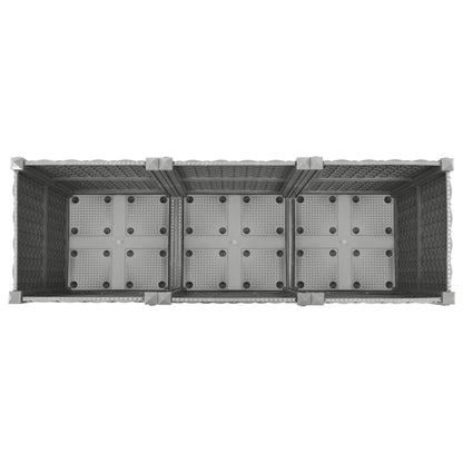 Plantenbak Verhoogd Polypropeen 120 x 40 x 38 cm Lichtgrijs