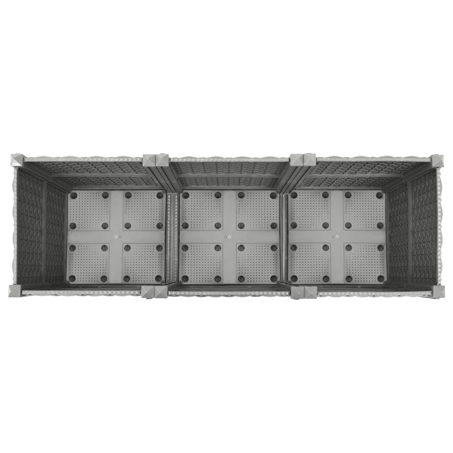 Plantenbak Verhoogd Polypropeen 120 x 40 x 38 cm Lichtgrijs