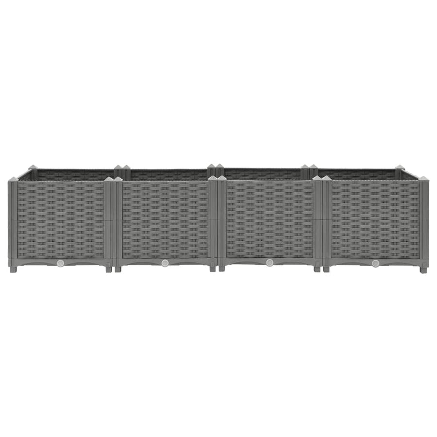 Plantenbak Verhoogd Polypropeen 160 x 40 x 38 cm Lichtgrijs