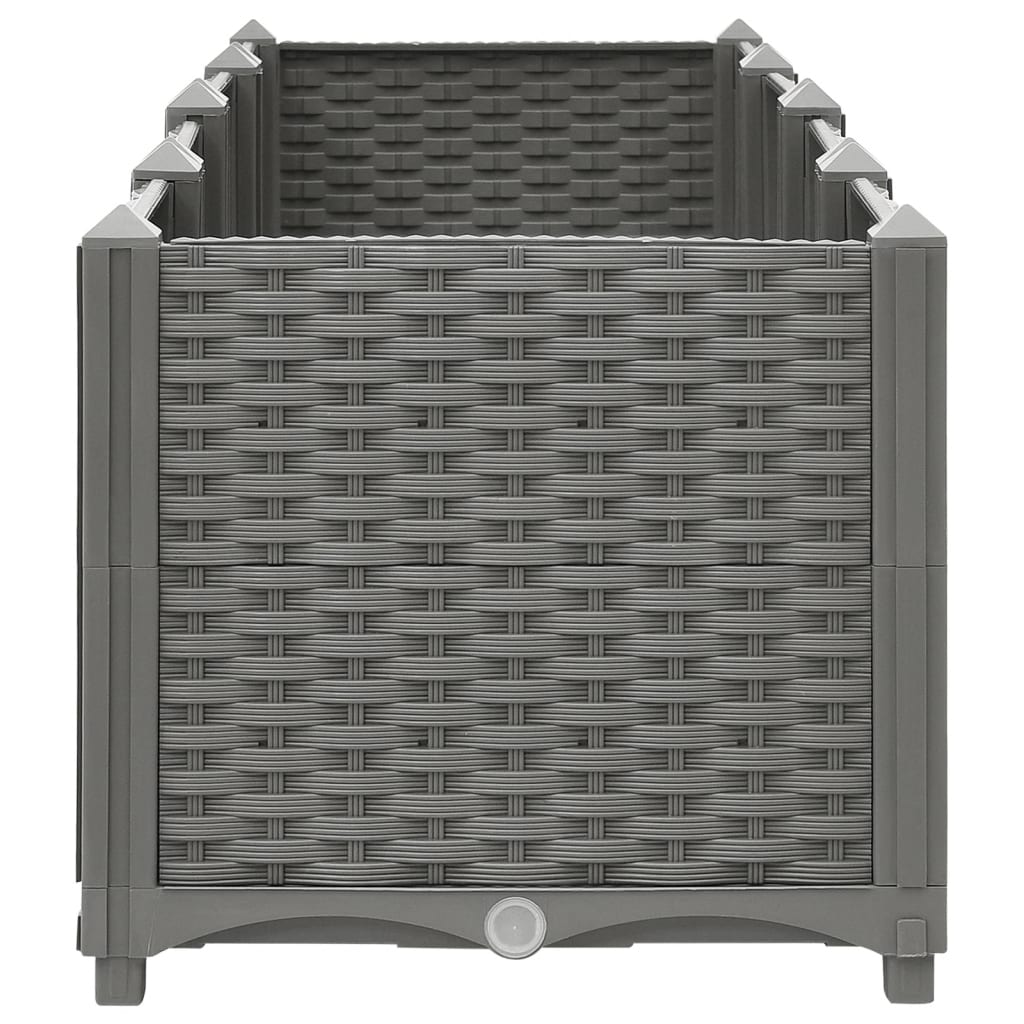 Plantenbak Verhoogd Polypropeen 160 x 40 x 38 cm Lichtgrijs