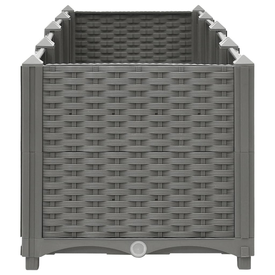 Plantenbak Verhoogd Polypropeen 160 x 40 x 38 cm Lichtgrijs