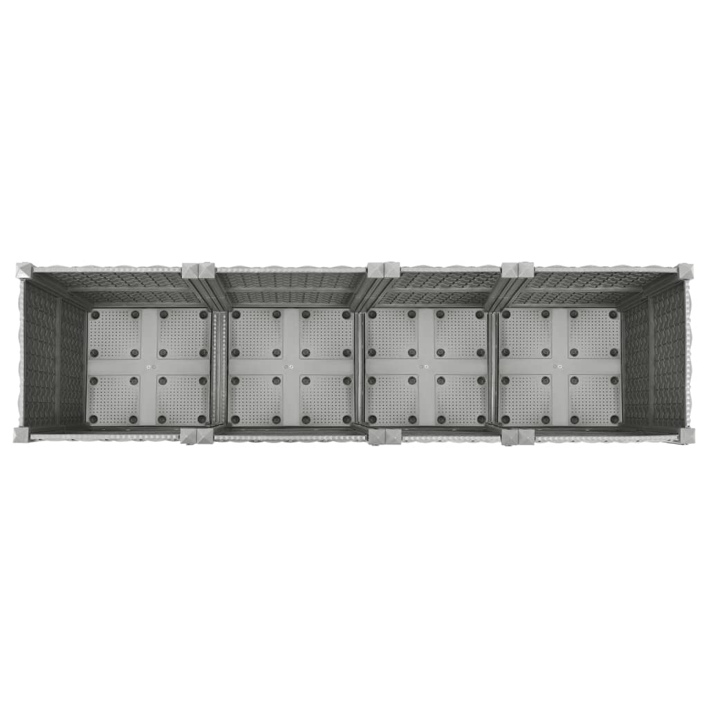 Plantenbak Verhoogd Polypropeen 160 x 40 x 38 cm Lichtgrijs