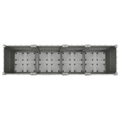 Plantenbak Verhoogd Polypropeen 160 x 40 x 38 cm Lichtgrijs