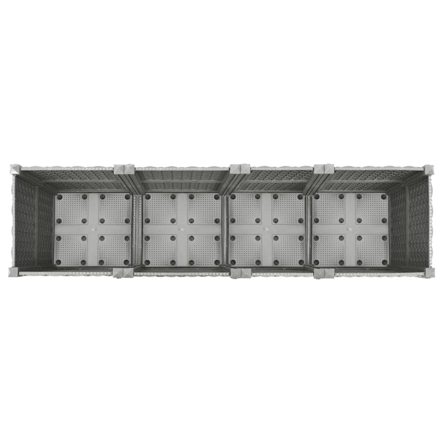 Plantenbak Verhoogd Polypropeen 160 x 40 x 38 cm Lichtgrijs
