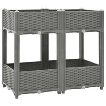 Plantenbak Verhoogd Polypropeen 80 x 40 x 71 cm Lichtgrijs