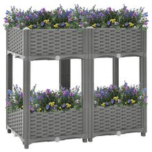 Plantenbak Verhoogd Polypropeen 80 x 40 x 71 cm Lichtgrijs