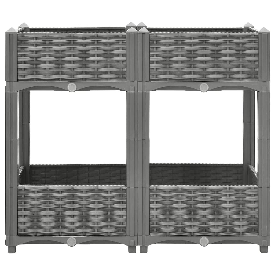 Plantenbak Verhoogd Polypropeen 80 x 40 x 71 cm Lichtgrijs