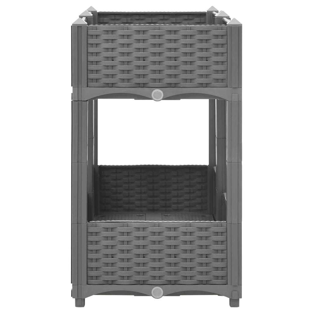 Plantenbak Verhoogd Polypropeen 80 x 40 x 71 cm Lichtgrijs