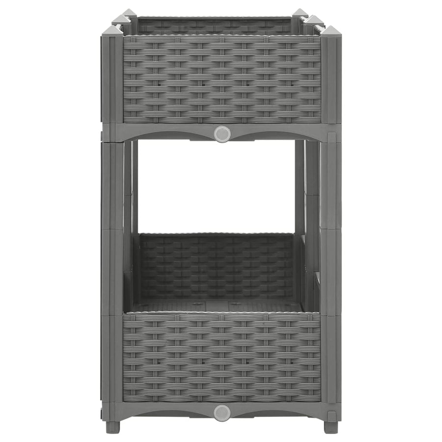 Plantenbak Verhoogd Polypropeen 80 x 40 x 71 cm Lichtgrijs