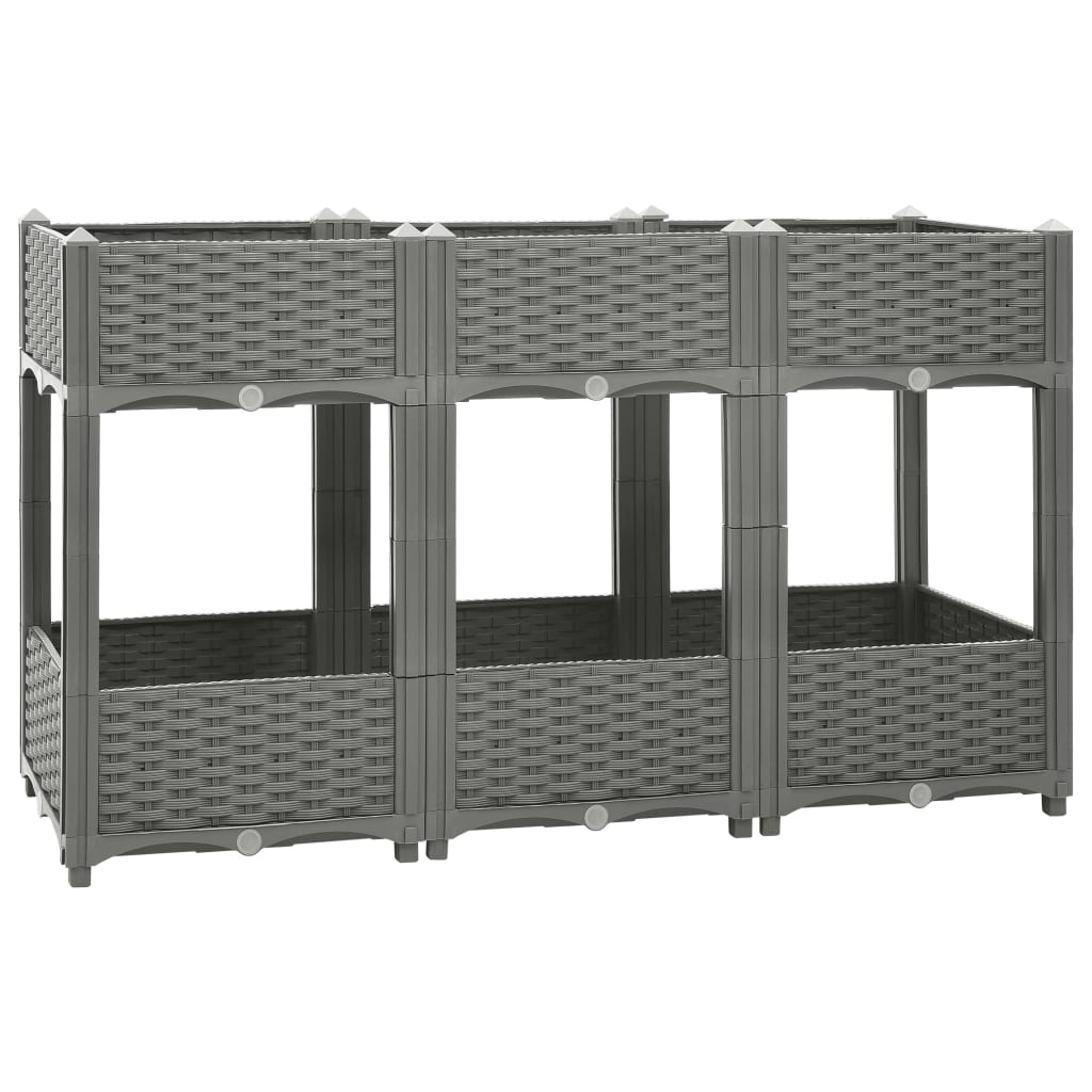 Plantenbak Verhoogd Polypropeen 120 x 40 x 71 cm Lichtgrijs