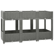 Plantenbak verhoogd 120x40x71 cm lichtgrijs polypropeen