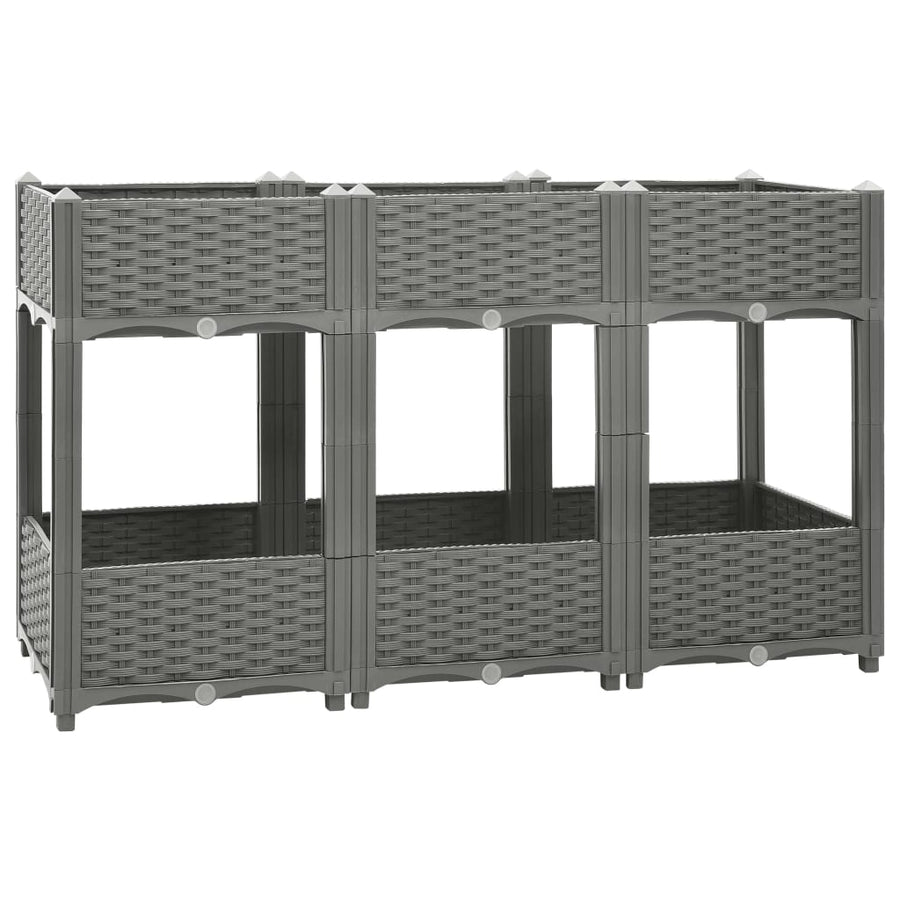 Plantenbak Verhoogd Polypropeen 120 x 40 x 71 cm Lichtgrijs