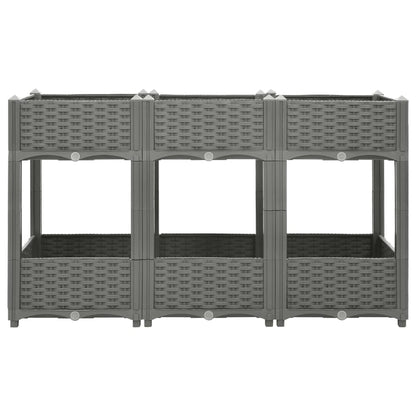 Plantenbak Verhoogd Polypropeen 120 x 40 x 71 cm Lichtgrijs