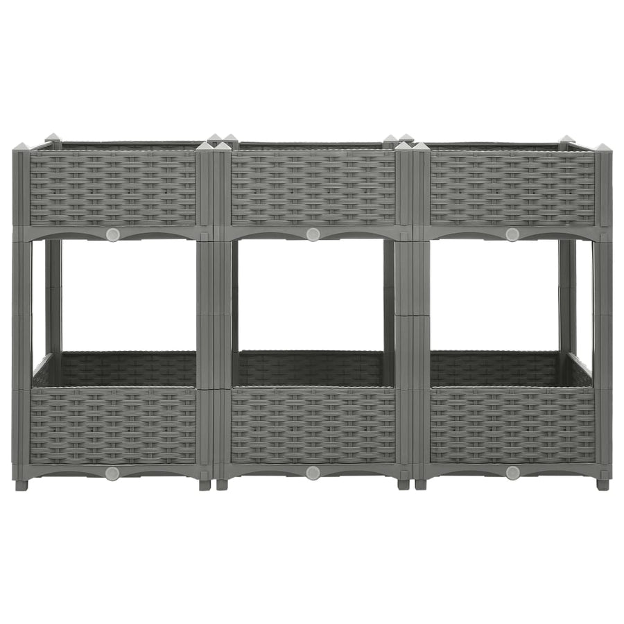Plantenbak Verhoogd Polypropeen 120 x 40 x 71 cm Lichtgrijs