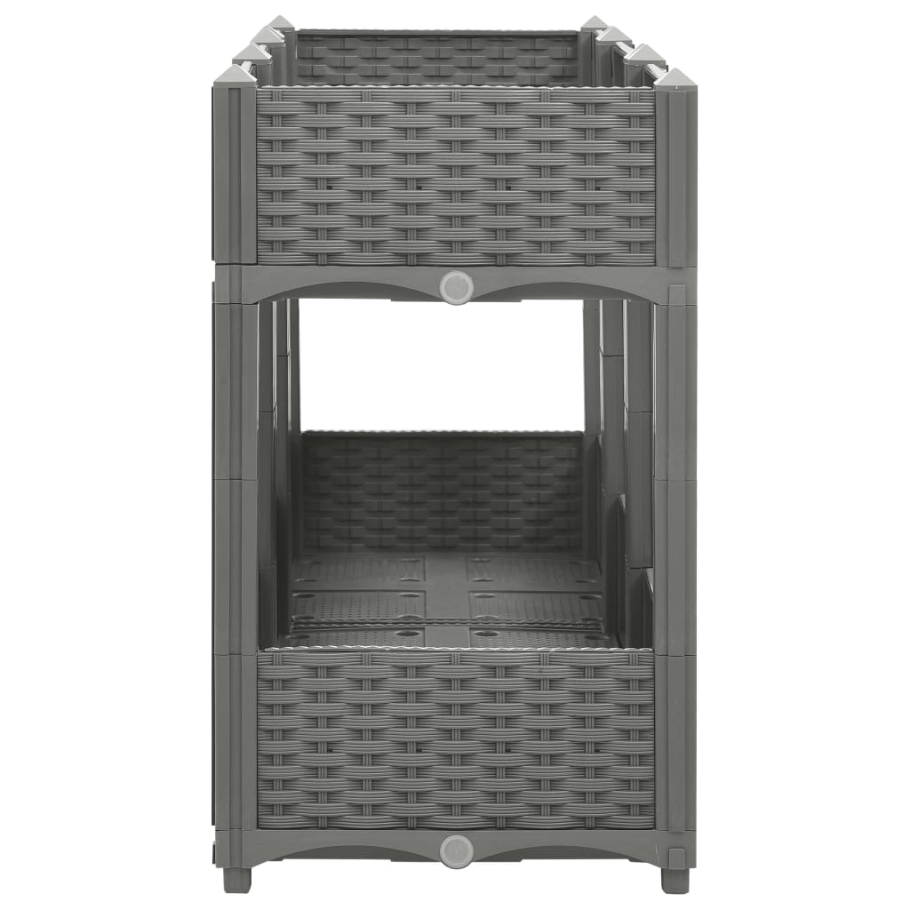 Plantenbak Verhoogd Polypropeen 120 x 40 x 71 cm Lichtgrijs