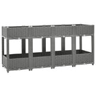 Raised planter 160x40x71 cm polypropylene