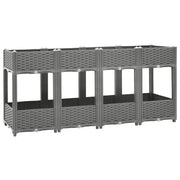 Plantenbak verhoogd 160x40x71 cm lichtgrijs polypropeen