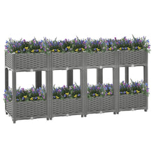 Plantenbak Verhoogd Polypropeen 160 x 40 x 71 cm Lichtgrijs