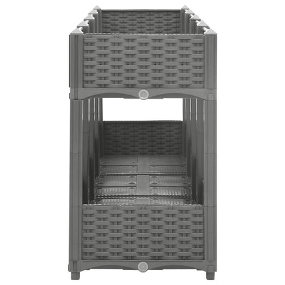 Plantenbak Verhoogd Polypropeen 160 x 40 x 71 cm Lichtgrijs