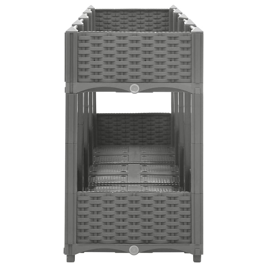 Plantenbak Verhoogd Polypropeen 160 x 40 x 71 cm Lichtgrijs