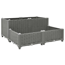 Plantenbak Verhoogd 80X80X38 Cm Polypropyleen 80 x 80 x (23-38) cm Lichtgrijs