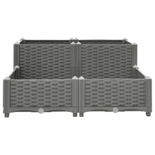 Plantenbak Verhoogd 80X80X38 Cm Polypropyleen 80 x 80 x (23-38) cm Lichtgrijs