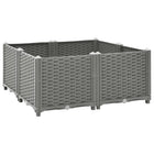 Raised planter 80x80x38 cm polypropylene