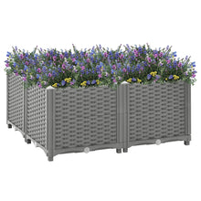Plantenbak verhoogd 80x80x38 cm polypropyleen 80 x 80 x 38 cm Lichtgrijs