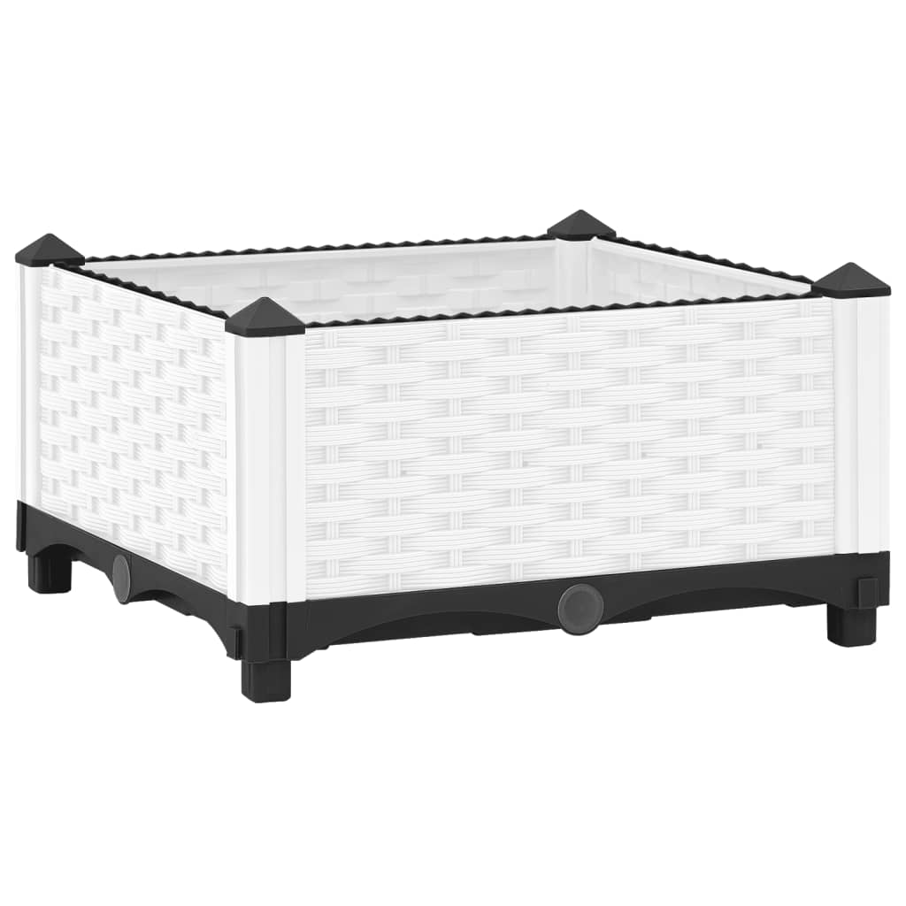 Plantenbak Verhoogd Polypropeen 40 x 40 x 23 cm Wit