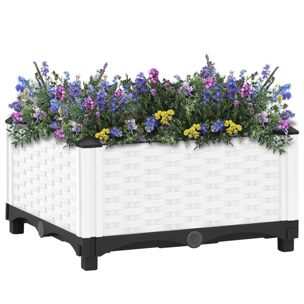 Plantenbak Verhoogd Polypropeen 40 x 40 x 23 cm Wit