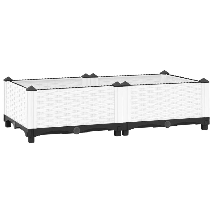 Plantenbak Verhoogd Polypropeen 80 x 40 x 23 cm Wit