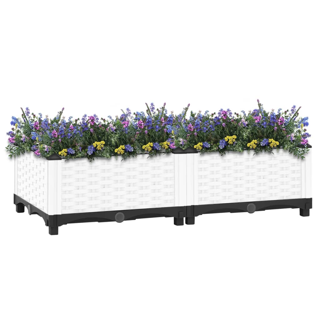 Plantenbak Verhoogd Polypropeen 80 x 40 x 23 cm Wit