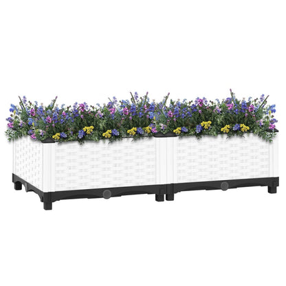 Plantenbak Verhoogd Polypropeen 80 x 40 x 23 cm Wit