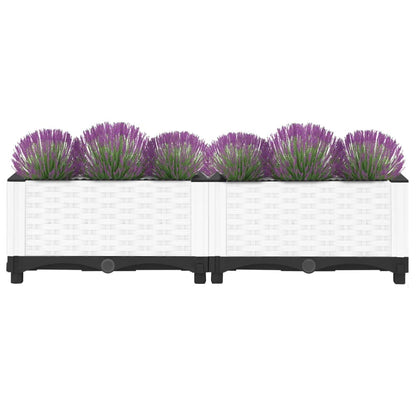Plantenbak Verhoogd Polypropeen 80 x 40 x 23 cm Wit