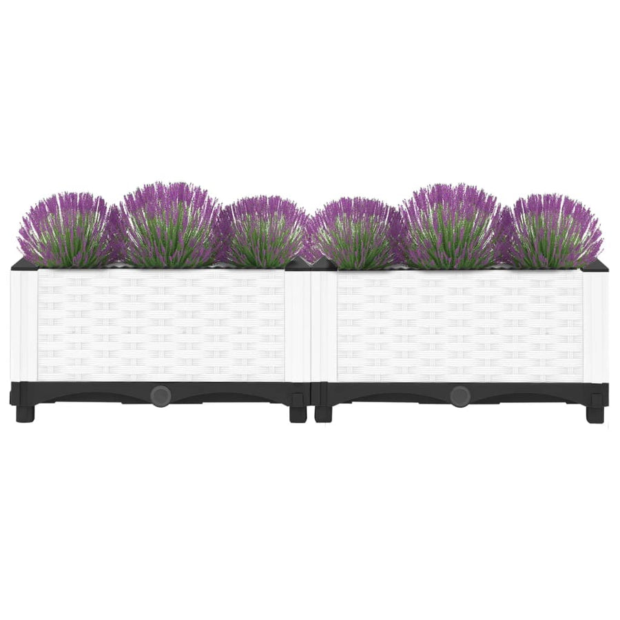 Plantenbak Verhoogd Polypropeen 80 x 40 x 23 cm Wit